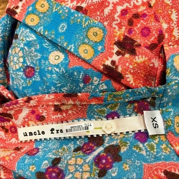 Anthropologie Uncle Frank Mini neck tie key hole back sleeveless dress - Picture 6 of 11